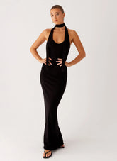 Eddie Knit Maxi Dress - Black