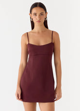 Clementine Mini Dress - Merlot