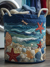 Ocean Breeze Quilted Laundry Basket