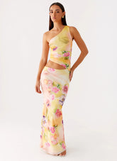 Seranella One Shoulder Maxi Dress - Sunburst Floral