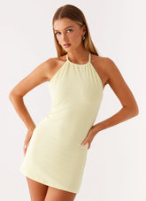 High Tide Swim Mini Dress - Pastel Yellow