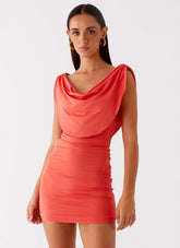Angeles Mini Dress - Coral