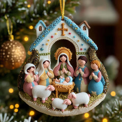 Nativity Christmas Mica Ornament GFSPTP61
