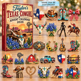 Personalized Texas Cowgirl Spirit Advent Calendar 2026 QTCUZ GFTOHNL3709