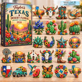 Personalized Texas Desert Floral Advent Calendar 2026 QTCUZ GFTOHNL3711