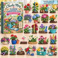 Custom Name Flower Gardener Advent Calendar 2026 QTCUZ GFTONPT928