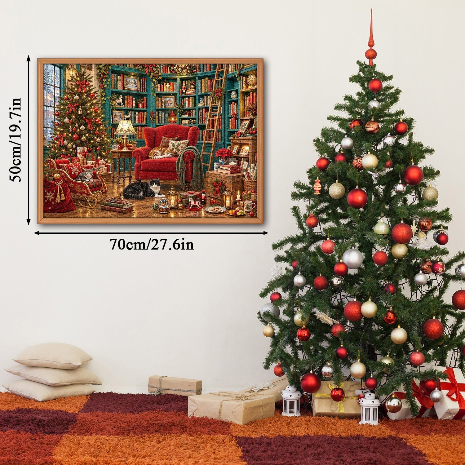 Christmas Library Jigsaw Puzzle 1000 Piece