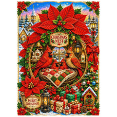 Christmas Cardinals Jigsaw Puzzle 1000 Pieces