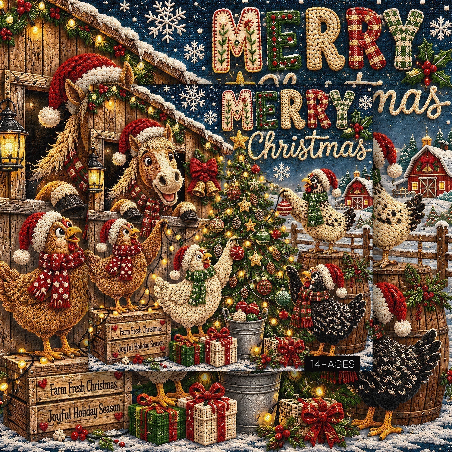 Holiday Farm Friends Jigsaw Puzzle 1000 Pieces