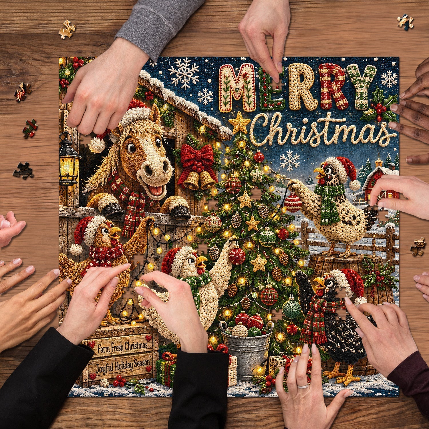 Holiday Farm Friends Jigsaw Puzzle 1000 Pieces
