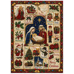 Vintage Christmas Patchwork Jigsaw Puzzle 1000 Pieces