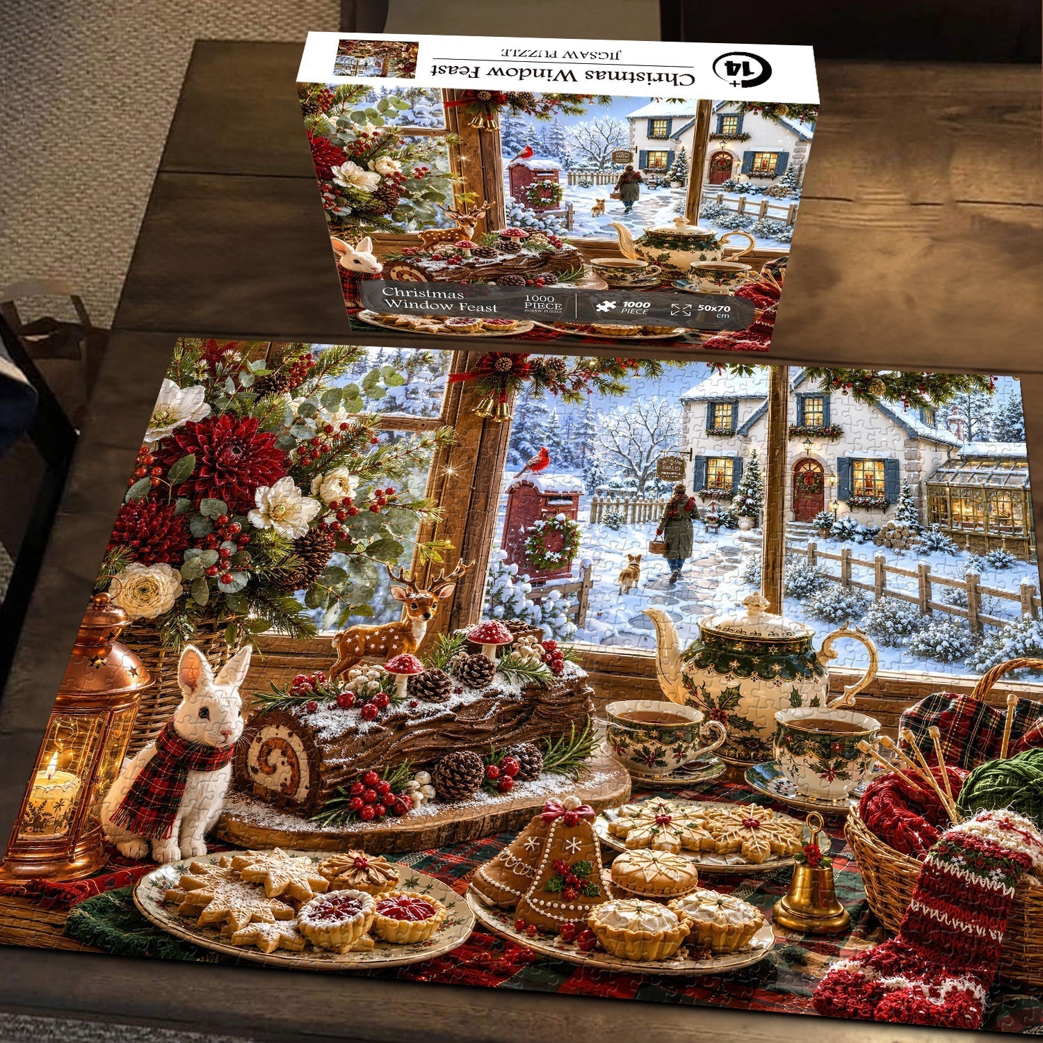 Christmas Window Feast Jigsaw Puzzle 1000 Pieces