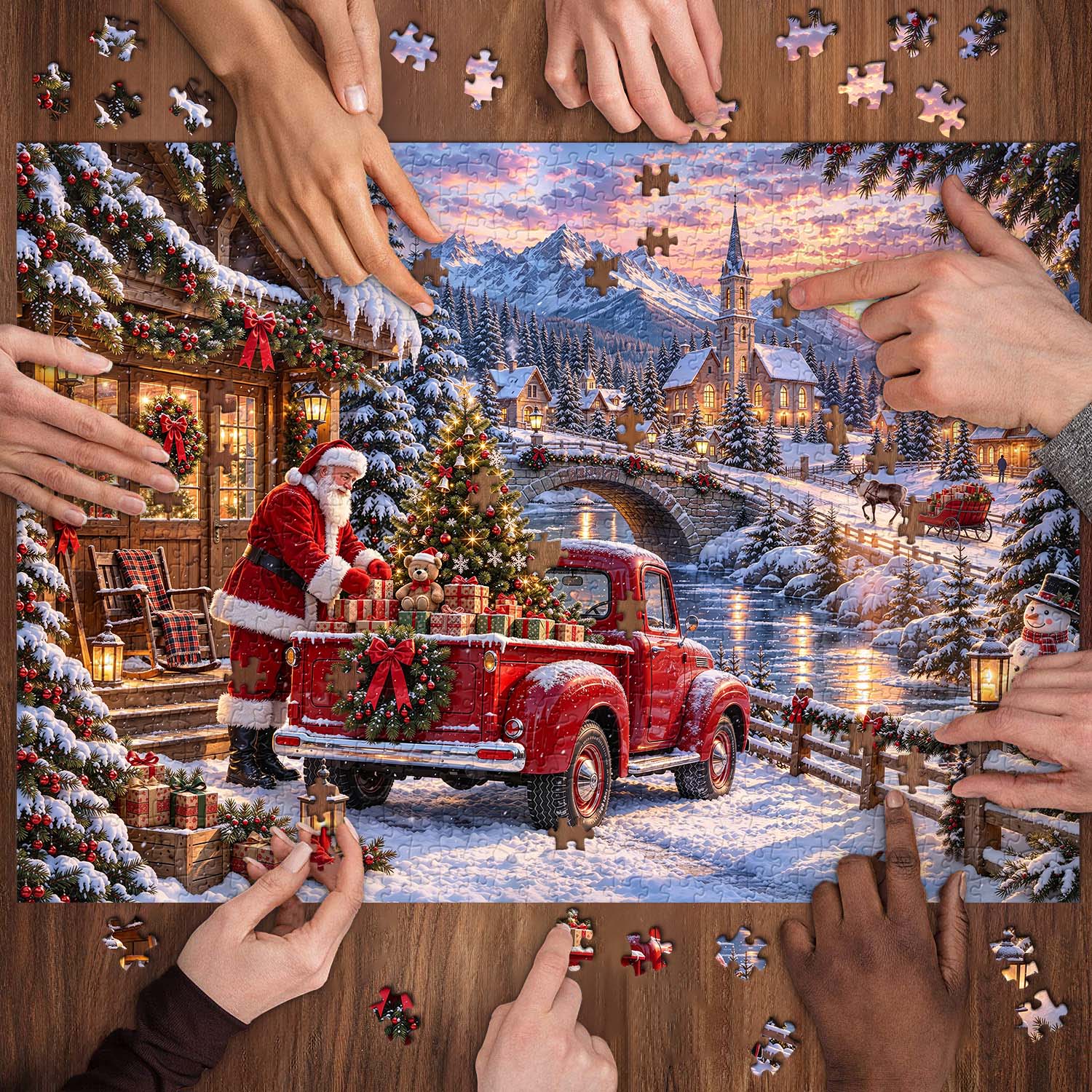 Santa's Gift Giving Jigsaw Puzzle 1000 Piece