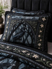 Raven Shadow Forest Quilted 3-Piece Bedding Set