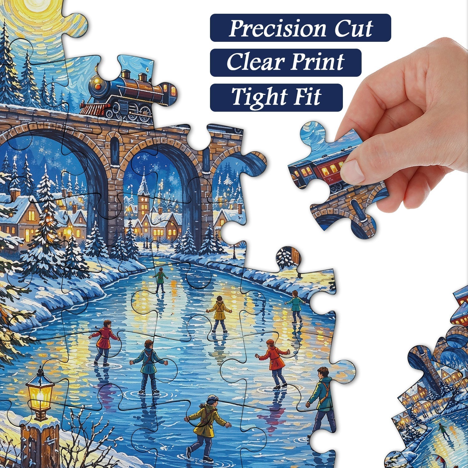 Winter Train Jigsaw Puzzle 1000 Piece