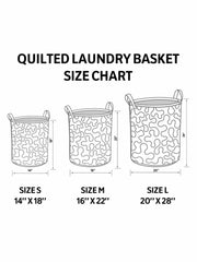 Parrots Pair Quilted Laundry Basket