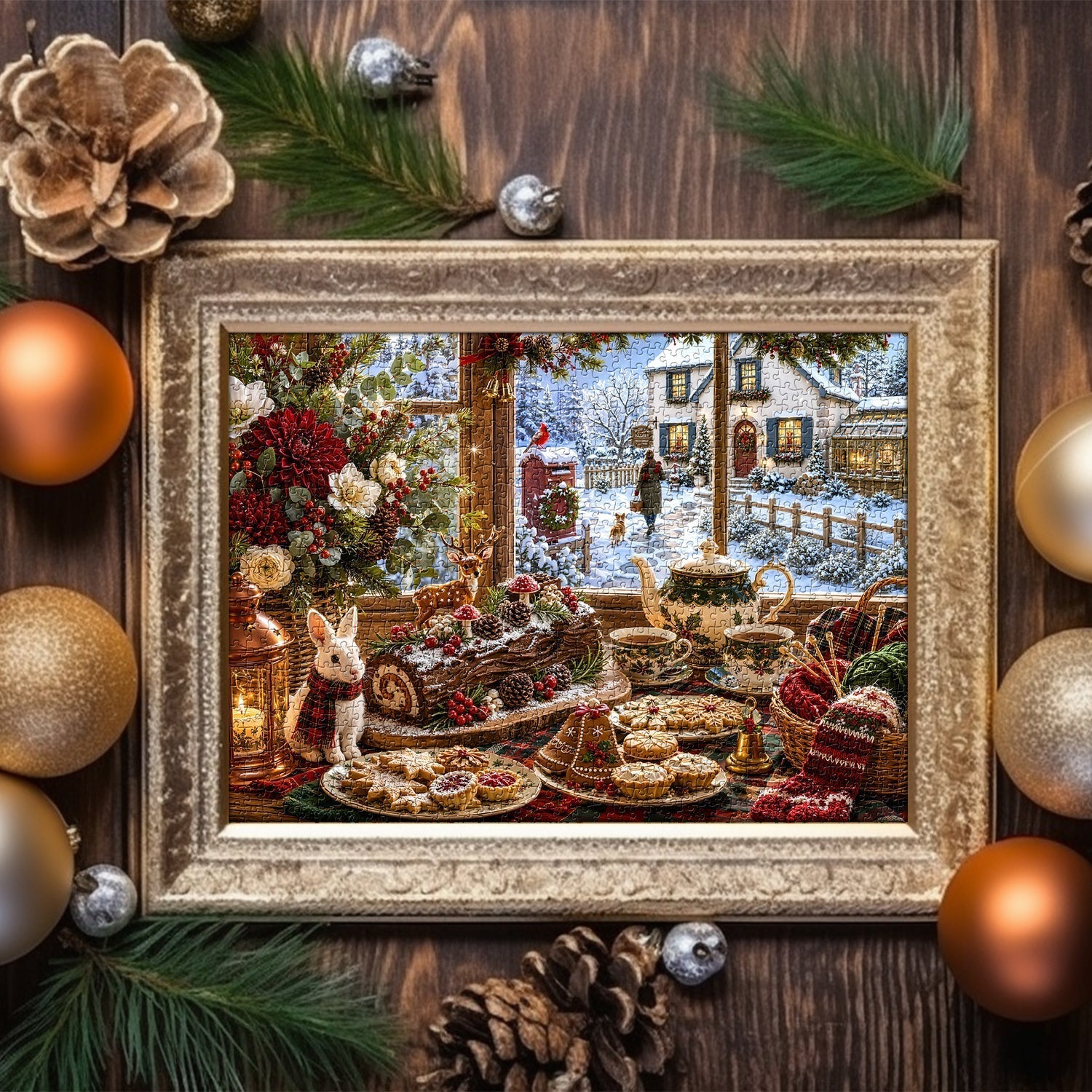 Christmas Window Feast Jigsaw Puzzle 1000 Pieces