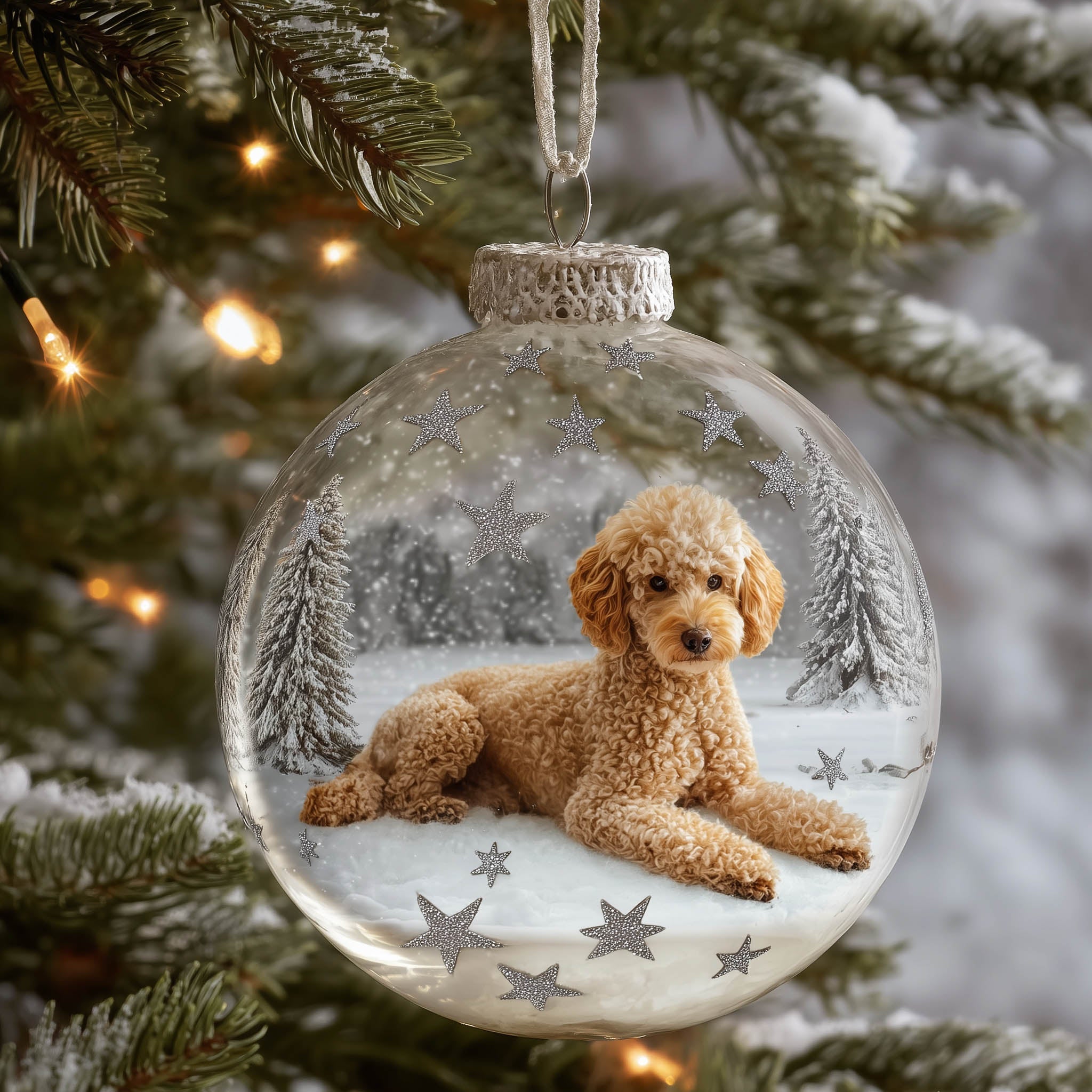 Christmas Mica Dog Christmas Mica Ornament GFSPNT104