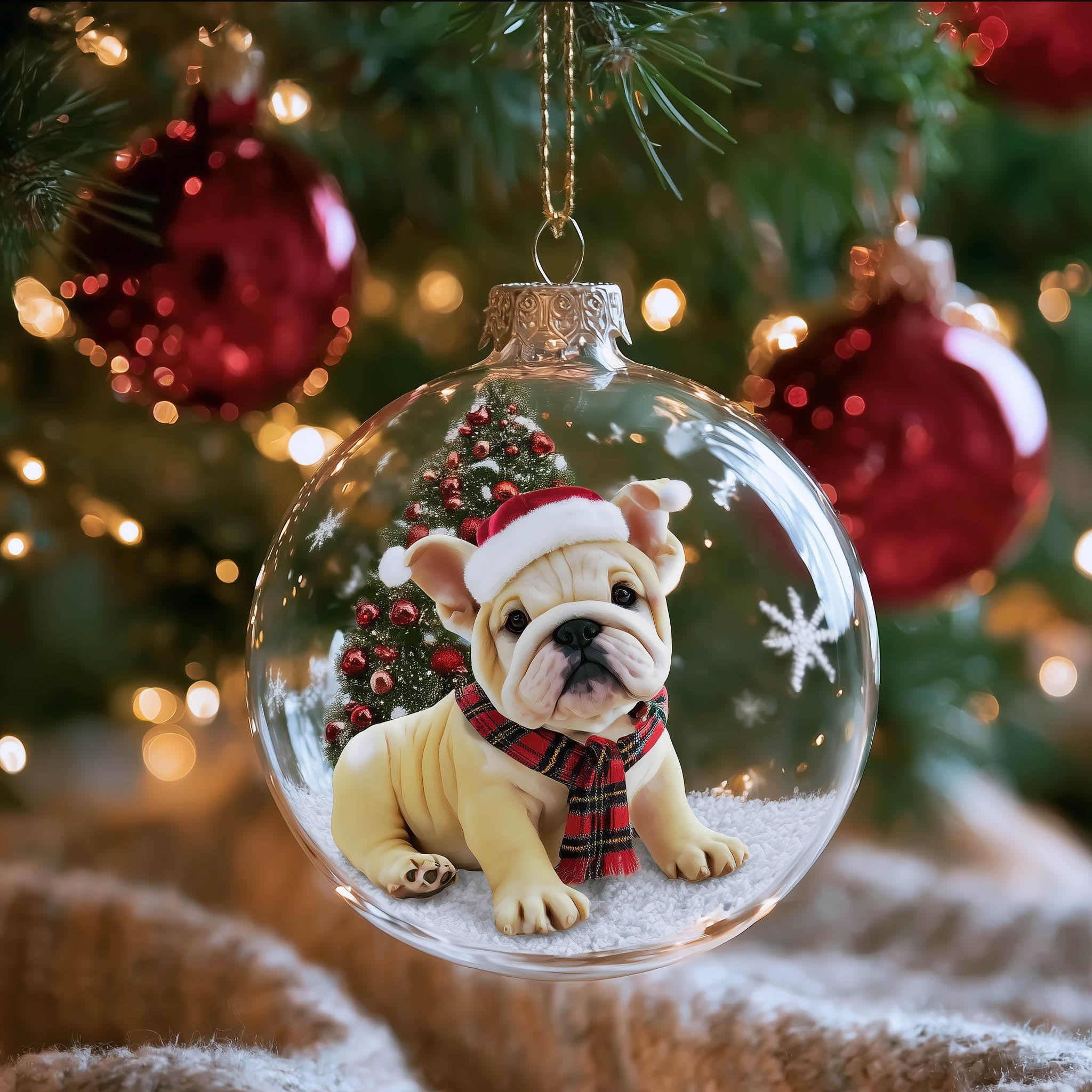 Christmas Mica Dog Christmas Mica Ornament GFSPNT104