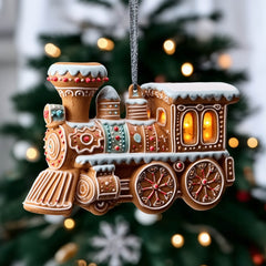 Gingerbread Express Christmas Mica Ornament GFSPNT85