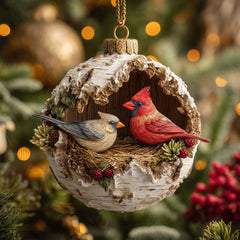 Nested Cardinals Christmas Mica Ornament GFSPQM344