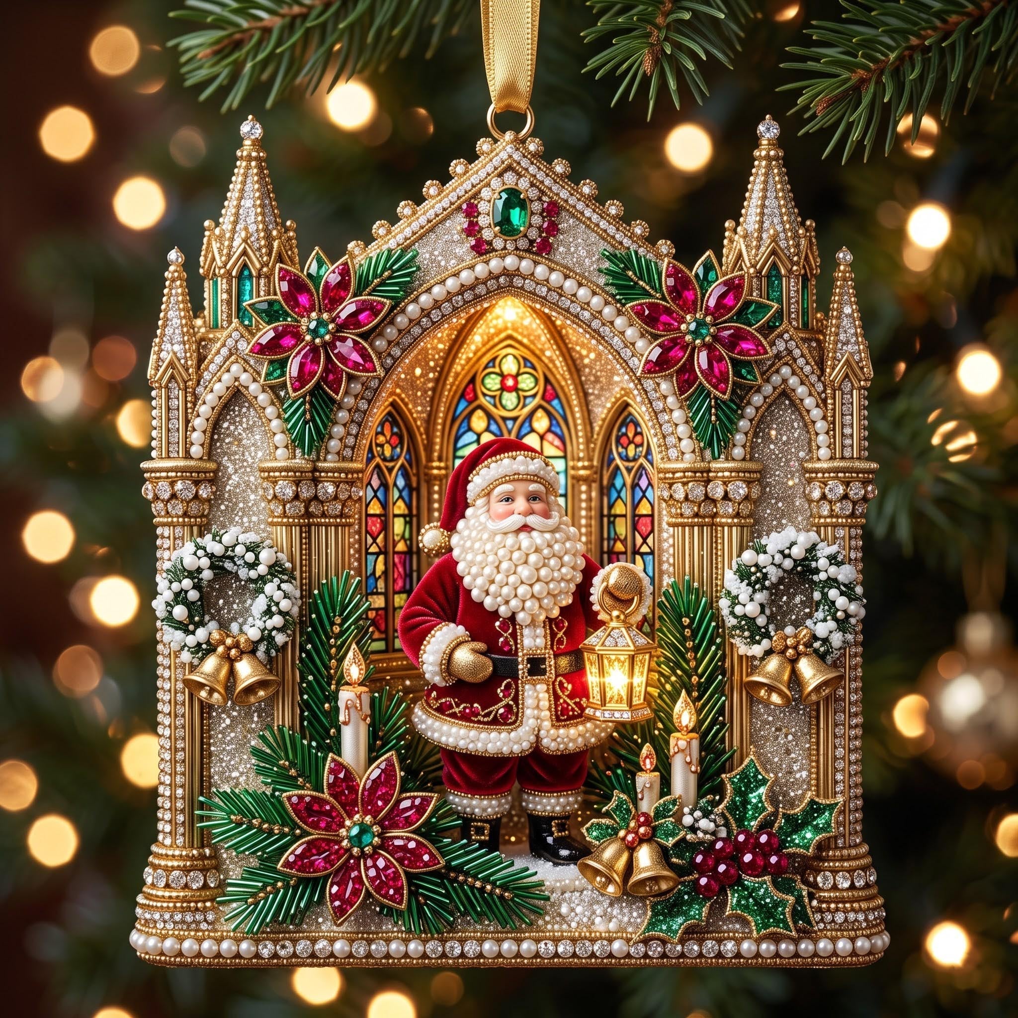 Santa Keepsake Christmas Mica Ornament