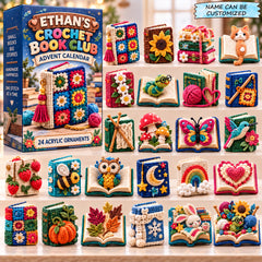 Personalized Crochet Book Advent Calendar 2026 QTCUZ GFTONPT1281