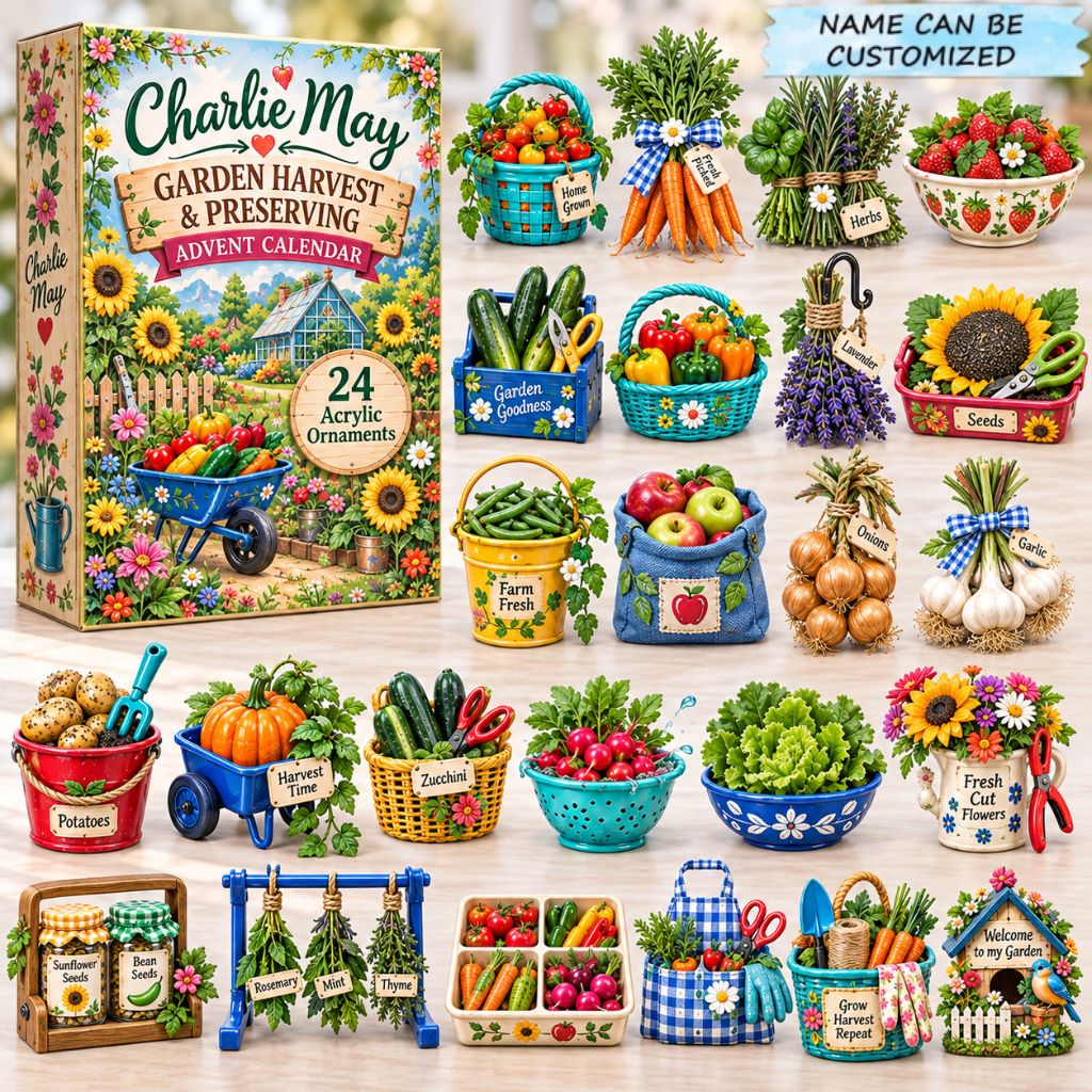 Custom Name Garden Harvest Advent Calendar 2026 QTCUZ GFTONPT930