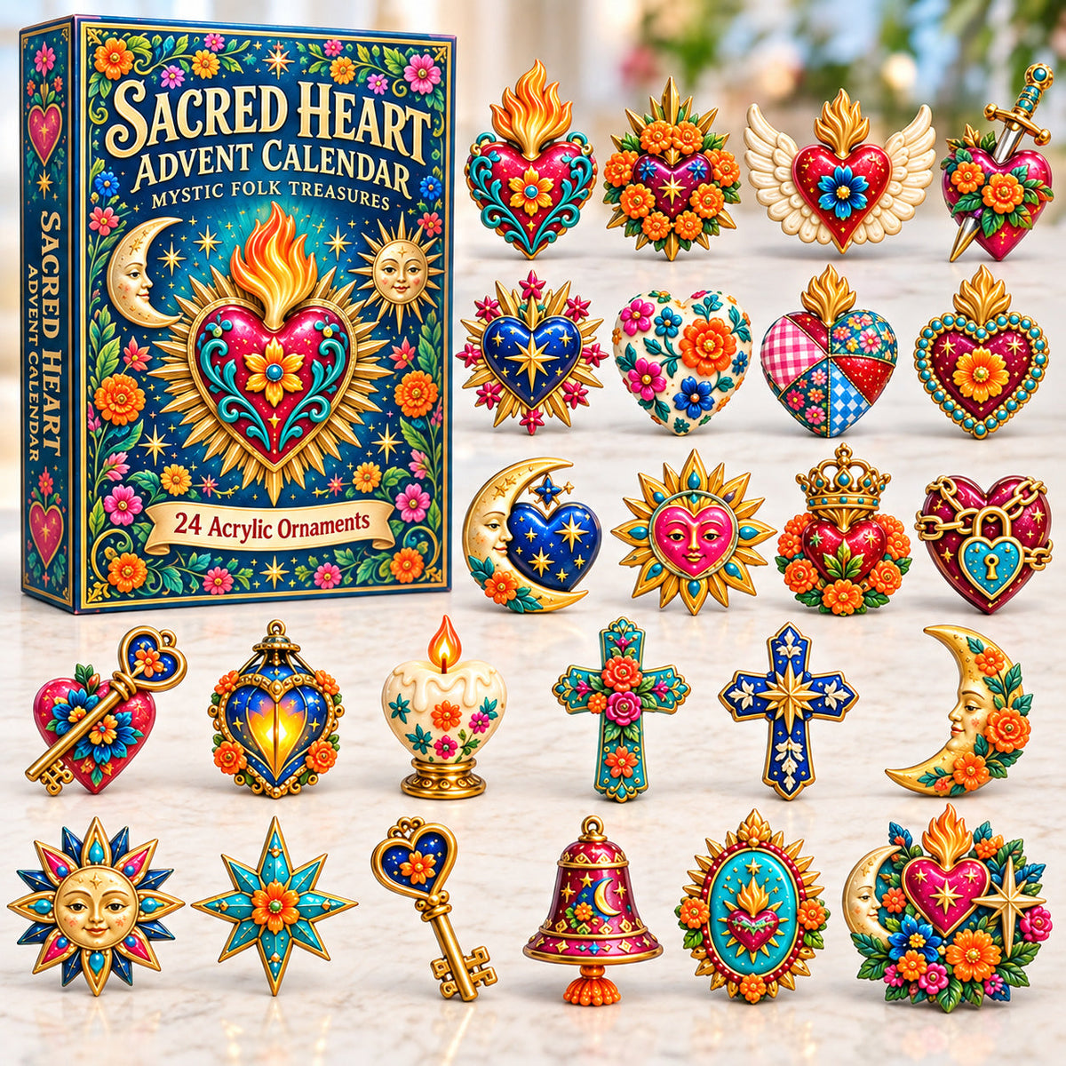 Sacred Heart Mystic Folk Treasures Advent Calendar 2026 GFTONPT947