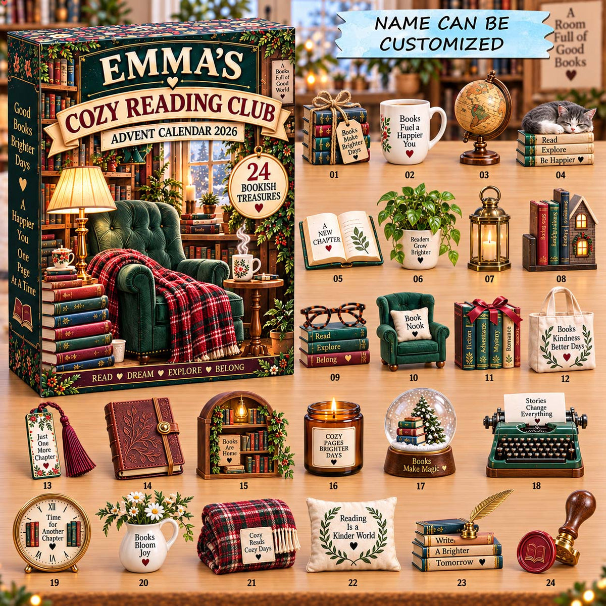 Cozy Reading Club Advent Calendar 2026 QTCUZ GFTONTD3233