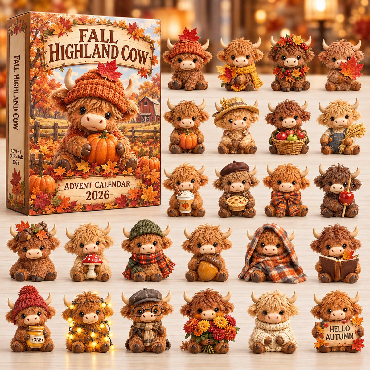 Fall Highland Cow Advent Calendar 2026 GFTOTP21690