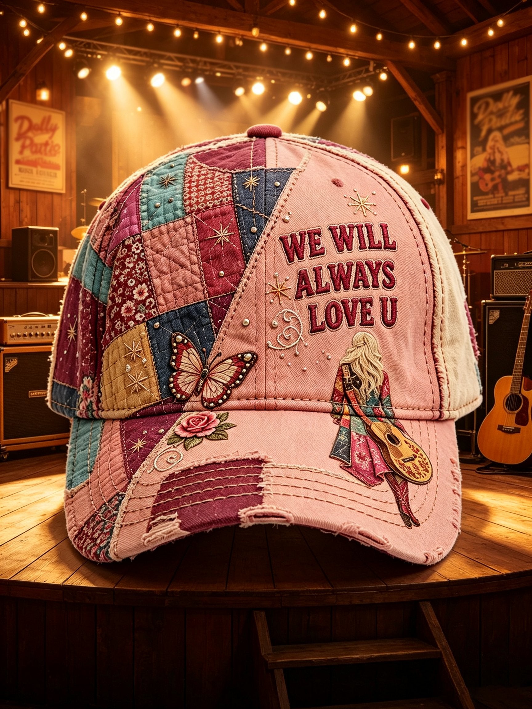 Unisex Country Music Lover We Will Always Love U Printed Hat