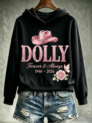 Women's Music-Themed Graphic Casual Sweatshirt