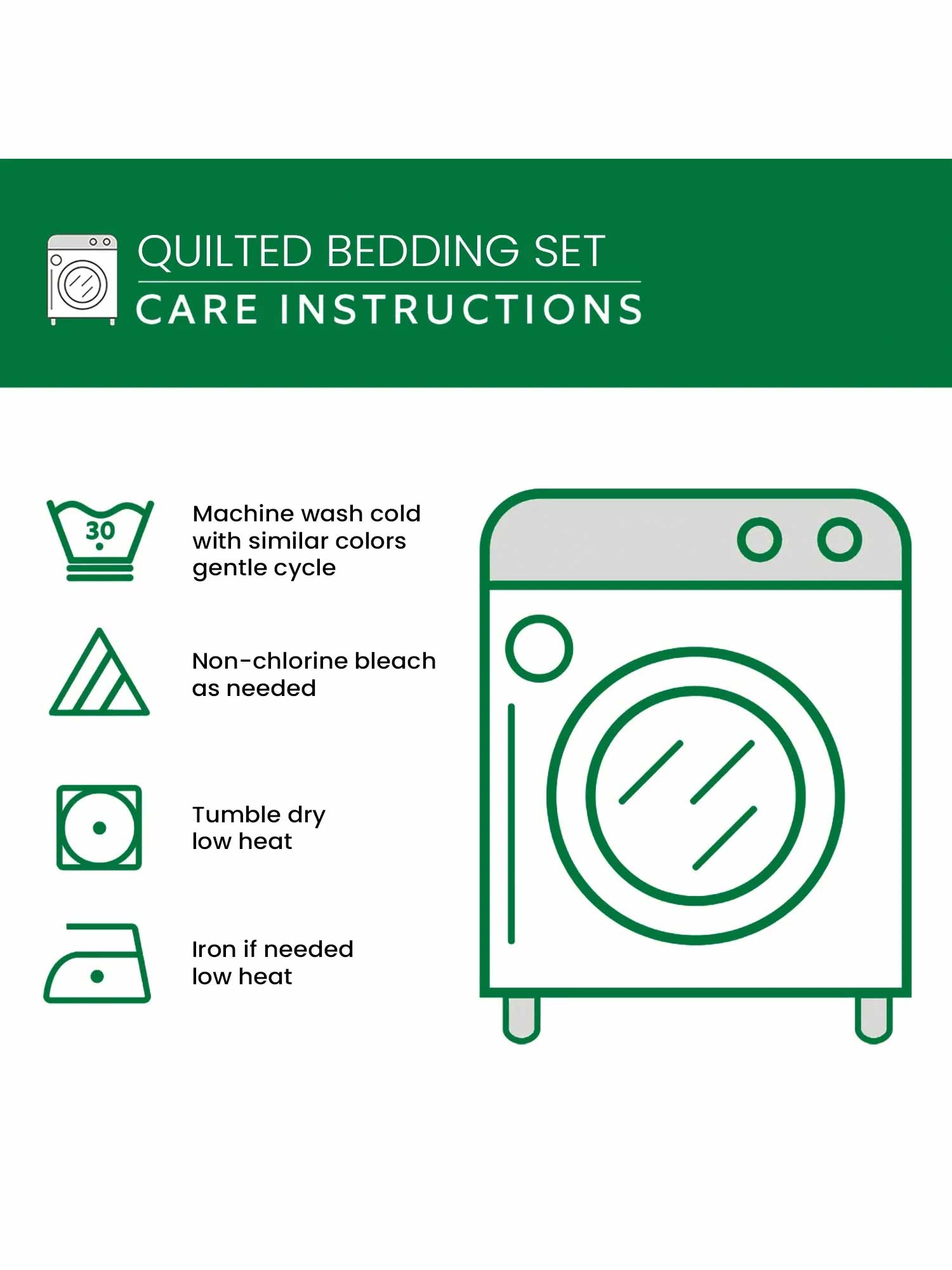 Flower Patchwork 3-Piece Quilted Bedding Set